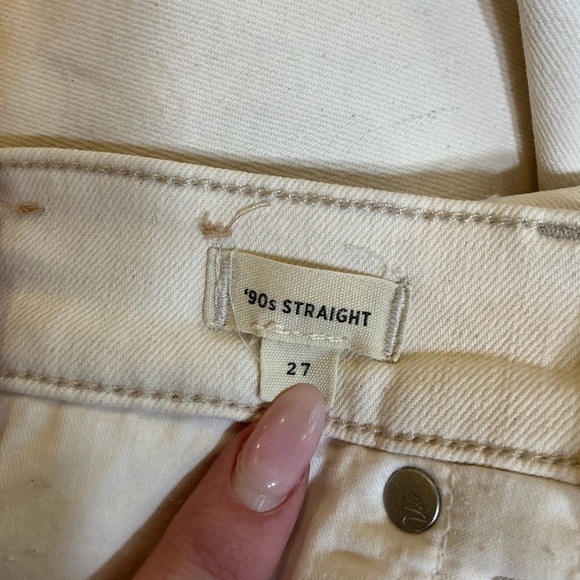 Madewell The ’90s Straight Jean Vintage Canvas Cream High Rise Size 27 - Picture 13 of 16